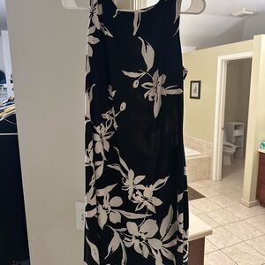 American Living Black and White Halter Sheath Mini Dress